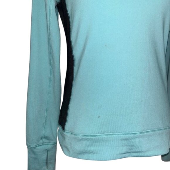 PINK Ultimate Victoria's Secret Teal Hem Quarter Zip Pullover Women's - Picture 9 of 12